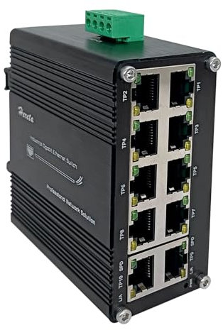 Commutatore industriale indurito 10/100/1000BASE-T RJ45 di Gigabit di Ethernet del compatto 10-Port con la funzione auto-MDI/MDI-X 10/100Mbps Half/Full Duplex e 1000Mbps Full Duplex 12~48VDC Ingresso
