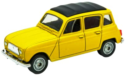 OPO 10 - Auto in Miniatura 3 Pollici (Circa 7 cm) Renault 4 Gialla - R4 - Welly 52362W