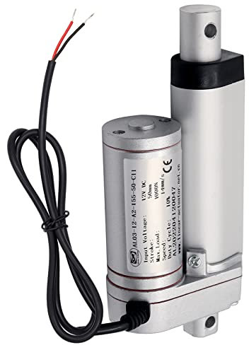 AUTTGINN Linearmotor, 1000N 50mm 12v DC Linear Actuator Motor Elektro Zylinder Schubstangenmotor für Auto,Möbel,RV,Türöffner,Industrielle Landwirtschaft, Gefäße usw