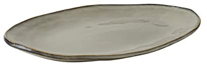 Dutch Rose Organic Ovale Schüssel 34x23 cm Creme Steingut