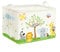Clastyle Forest Animal Baby Laundry Hamper Collapsible Tree Clothes Kids Storage Basket Waterproof Boys Girls Toy Box for Nursery Room, Lion Elephant, 40 * 30 * 30 cm