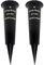 Caliko Set of 2 In Loving Memory of GrandDad and Nan Vase for Graves -Strong Black grave vases, Grave Ornaments, Grave Flower Holders and cemetery vases with spikes for Fresh or Artificial Flowers.
