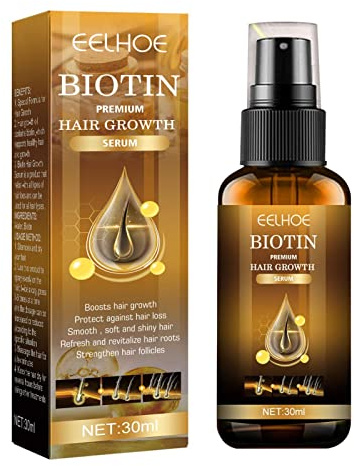 Pro-Growth Biotin Hair Spray, 30 ml, Haar-Loss, Mineral Hairgrowth Spray, Leave In Conditioner, Spray für langes und volleres Haar, Männer, Frauen
