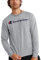 Champion Herren Langarm-T-Shirt, klassisches T-Shirt für Männer (regulär oder groß & groß), Grau, XXL Gro�