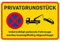 Privatgrundstück schilder parken verboten - Schild parkverbotsschild privatparkplatz parken verboten - 30x20cm (Privatgrundstück Schilder parken verboten GELB (ALU-Dibond))