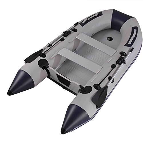 FJAUOQ Schlauchboot für Wave Geeignet Freizeitboot Paddelboot Motorboot Angelboot mit 2 Sitzbänken Alu Boden Paddel Pumpe Reparaturset Tasche aufblasbar PVC,230x130