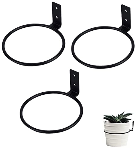 3 Soportes para macetas de Pared, Anillo para macetas, Soporte de Pared, Soporte para macetas, Soporte para Plantas, Soporte para Pared, estantería de Hierbas