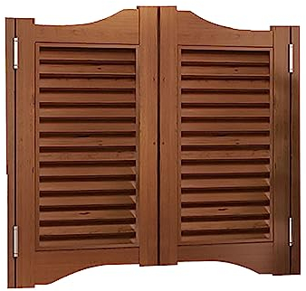 HAILM Cafe Saloon Sichtschutz-Trennwand Türen, für Breite 70-140cm Öffnung, Höhe 90cm, Stuben-Butlertür mit Edelstahlscharnier, Automatische Schließung, Retro-Pendeltür,B,W125xH90cm(49.21x35.43)