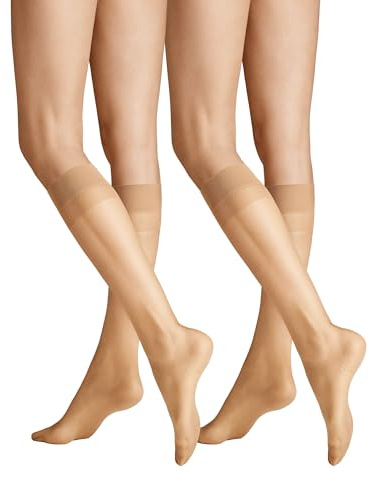 Hudson Damen Kniestrümpfe Simply Shine 15 2-Pack weich 15 Den