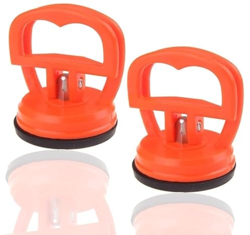 Fixtools 2 Pcs Orange Mini Suction Cup Heavy Duty Suction Cup Compatible with Several Technical Devices Repair Lcd Screen Opening Vacuum Suction Cup Tool