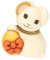 THUN, Coniglietta Joy con Uovo in Ceramica Decorata a Mano, Versione Piccola, Linea Sorprese di Pasqua, 6.7 x 6 x 8 cm h