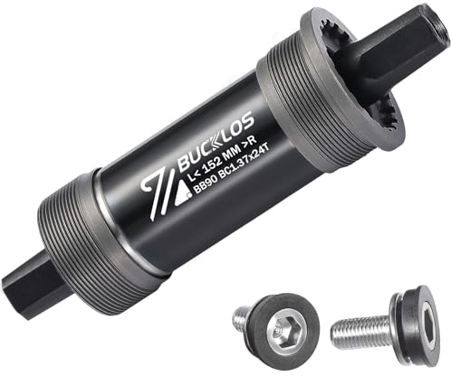 BUCKLOS Fahrrad-Innenlager, quadratisch, 90 x 152 BSA Englisches Tretlager mit Schrauben, Ersatz für Mountainbike, Rennrad, E-Bike, Fatbike, Floding Bike