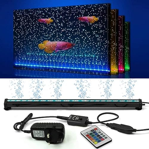 NEWNEN 30CM RGB LED Aquarium Lampe: 5050 LED Vollspektrum Aquarium Beleuchtung Lampe -IP67 Wasserdicht Aquarium Licht mit 16 Farben, 4 Modus für Wasserpflanzen und Süßwasser Aquarien