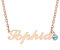MMXX Personalisierte Namenskette Personalisierte Vergoldete Namensschild-Halskette für Frauen Silber/Roségold Namens-Anhänger-Halskette mit Geburtsstein Schmuck für Tochter/Mutter -D