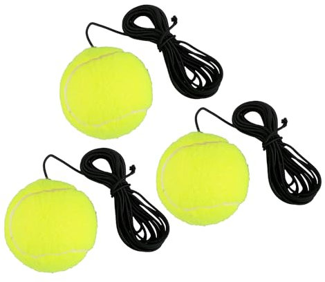 Thyonta String Tennis Balls 3PCS Tennis Training Balls and String Replacement for Outdoor Tennis Kids Adults Beginners Train