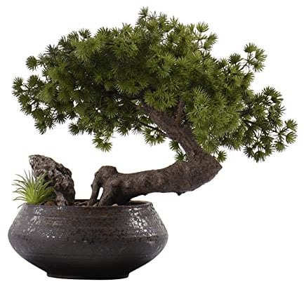 Künstliche Pflanzen, künstlicher Bonsai-Baum für den Innenbereich, künstliche Pflanzendekoration, künstliche Zimmerpflanzen im Topf, japanische Kiefer als Dekoration für den Schreibtisch, hohe 13,8