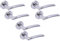 HANDLEZONE® 3 Sets Columba Lever On Round Rose Door Handles, Internal Passage Latch Handles - Dual Finish Polished/Satin Chrome