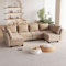 Flamaker Couch L Form, Ecksofa mit Stauraumbettkasten und Polstermöbel, Convertible Sectional Sofa mit Winkelverstellbaren Armlehnen und Rückenlehnen (Beige, 6 Seats)
