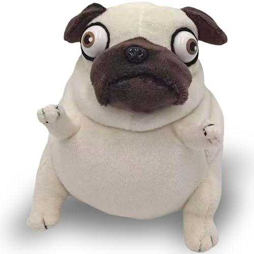 MAISEEN Lustiges Mops Stofftier - 6 Lustiges Hässliches Süßes Mops Hund Plüschtier, Merkwürdiges Stofftier Mops Plüschtiere für Kinder Jungen Erwachsene Valentinstag Geburtstagsgeschenk