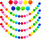 4 Pack 26.3 Feet Colorful Christmas Pom Pom Garland Decorations, 30 Balls Rainbow Felt Ball Garland Christmas Hanging Supplies for Xmas Tree Classroom Birthday Party Wall Decor (Colorful)