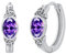 OHAYOO Keltische Ohrringe Damen 925 Sterling Silber Geburtsstein Creolen Ohrringe Keltische Geburtsstein Februar Amethyst Schmuck für Damen Mädchen Frauen