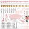 Cake Decorating Kit, 188pcs Cake Decorating Supplies with Revolving Cake Stand Turntable, 64 Numbered Icing Piping Tips, 2 Spatulas, 3 Icing Comb Scraper and Leveller, 50 Cake Balls, 32 Piping Bags