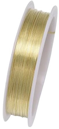 1 rollo de alambre de cobre resistente al oro de 1 mm para hacer joyas