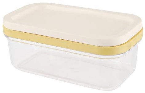 SYH&AQYE Butter Dish with Lid, Plastic Rectangle Butter Keeper with Cutter for Easy Cutting and Storage for Kitchen Restaurant Baking Food Storage Preservation Box