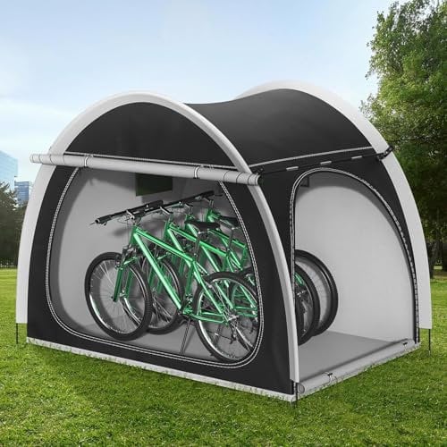 WOOLUCK® Abri de Jardin 210x150x165cm, Tente de Rangement pour vélos pour 3-4 vélos, Imperméable &Anti-UV