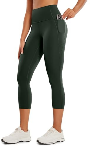 CRZ YOGA Butterluxe Capris con Bolsillos - 48/53cm | Extremadamente Suave, Compresión Suave, Entrenamiento, Workout, Cintura Alta, para Mujer