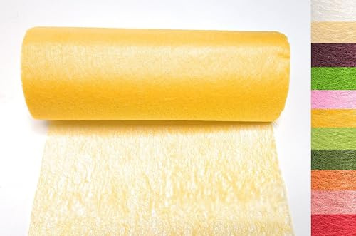 s.dekoda Tischband 20m x 23cm Vlies Tischläufer Vliesband Tischvlies Dekovlies Gelb