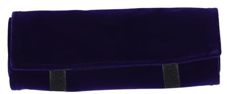 Healvian Jewelry Roll Bag Velvet Organizer Pouch for Necklace Bracelet Earrings Ring Watch Compact Storage Anti-Tangle Travel Case