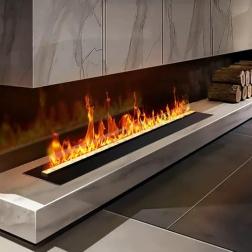 SUYUDD Wasserdampf-Kamin, Fernbedienung Intelligentes Elektrisches Feuer, Flamme Farben Elektrischer Kamin