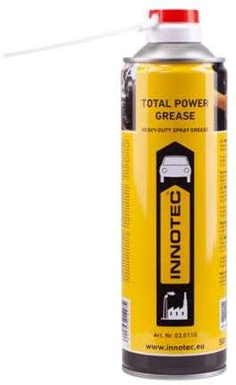 INNOTEC Total Power Grease 500 ml – nahezu transparentes, extrem druck- & temperaturbeständiges Sprühfett, ausgezeichnetes Eindringvermögen, säurefrei, wasserabweisend, zur Schmierung von Metallteilen