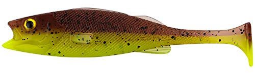 LMAB KØFI Perch Shad 11 cm (KÖFI) Farbe Green Pumpkin Chartreuse