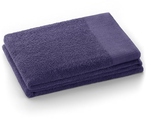 AmeliaHome Asciugamano viola 50 x 100 cm 100% cotone assorbente Amari
