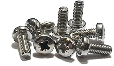 Lot de 20 vis à métaux à tête bombée M4 (4 mm x 18 mm) en acier inoxydable A2