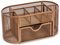 Osco Rosegold Wiremesh Organizer mit Schublade | Schreibtisch-Organizer | Stifthalter | Büroaufbewahrung | Bleistiftaufbewahrung | 8 Fächer | Schreibwaren-Caddy | H10,5 x B22 x T11 cm |