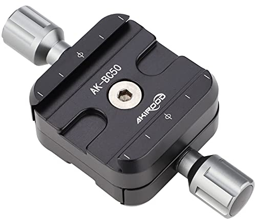 Bidirektionale Klemmen, Schnellwechsel-Pate, 50 mm Doppel-Duplex-Klemm-Set für RRS, Wimberley, Jobu Design, Arca Swiss, Kirk Enterprises, Markins Schnellwechselplatten