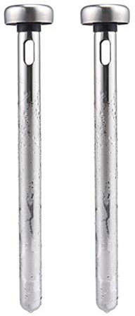 rongweiwang 2pcs 304 Stainless Steel Beer Cooler beer cooling bar Stick Whiskey Wine Chiller Bars Ice Barware Kitchen Tools