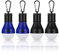 Lámpara Camping Tienda de luz LED de Emergencia con 3 Modos de lluminación Portátil Linterna de Camping Impermeable (2 Negro+2 Azul) para Camping Senderismo Pesca (4 PCS)
