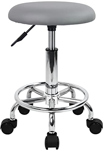 KKTONER Rollhocker mit Pedal (Grau)