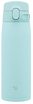 Zojirushi SM-VA60-AM Water Bottle, One-Touch Stainless Steel Mug, Seamless, 20.3 fl oz (600 ml), Mint Blue