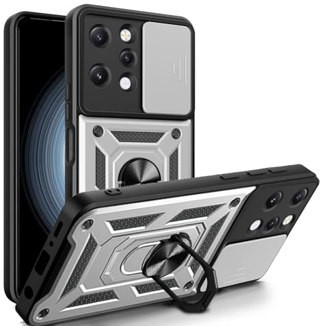betterfon Handyhülle für Xiaomi Redmi 12 | Stoßfest & Kratzfest | Mit Kameraschutz, Anti-Fingerabdruck & robustem Panzerschutz-Design | Silber