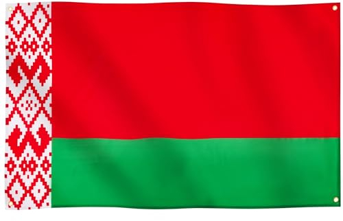 Runesol Belarus Flagge, 91x152cm, 4 Ösen, eine in jeder Ecke, Victory Day, Republik Belarus Fahne, Siegestag, drinnen und draußen, Fahne, Bielorussia, Gedenktag, Weißrussland