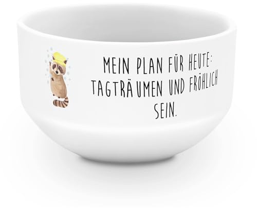 Mr. & Mrs. Panda frühstücksbowl Waschbär - Geschenk, joghurtbowl, Plan, Waschen, Gute Laune, Schüssel, Suppenschüssel, Fröhlich, schale, Müslischale, Seifenblasen, Porzellan, Tagträumen