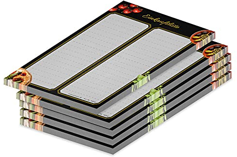 PRICARO Einkaufsliste Pizza Toscana, magnetisch, A6, 50 Blatt, 5 Stück