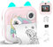 Macchina Fotografica Istantanea per Bambini,2,4 Pollici Digitale Fotocamera Instant Print 1080P HD Videocamera Obiettivo Fotocamera con 32GB Scheda e Carta Fotografica per Stampa，Regalo di Compleanno