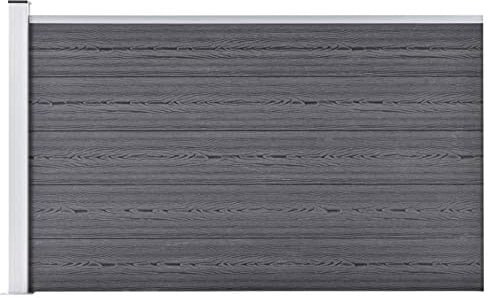 Sufrk Gartenzaun WPC 175x105 cm Grau Sichtschutz Garten Terrassen Sichtschutz Gartenzaun Sichtschutz Zaun Garten