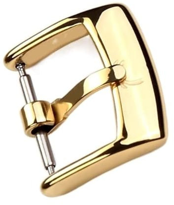 INSTR Herren- und Damenuhr, Dornschließe für Omega-Armband, Edelstahl-Uhrenschnalle(Golden,18mm)